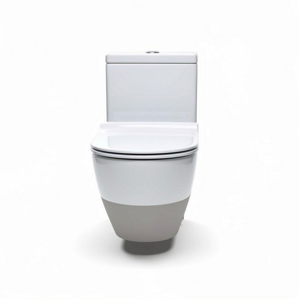 Hangtoilet met moderne afwerking in wit keramiek en een minimalistisch ontwerp 70 x 38 x 42cm