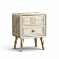 Nachtkastje van hout met gouden poten en decoratieve details 40 x 40 x 50cm