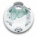 Jacuzzi met watermassage en elektrische bediening wit 150 x 150 x 80cm