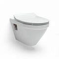 Hangend toilet van keramiek met softclose zitting 60 x 40 x 30 cm wit
