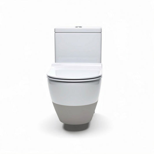 Hangtoilet met moderne afwerking in wit keramiek en een minimalistisch ontwerp 70 x 38 x 42cm